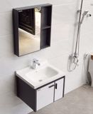  Bộ tủ Lavabo dùng cho phòng tắm, chất liệu Nhôm kháng nước Eurolife BLV-AL13 ( Trắng giả đá) 