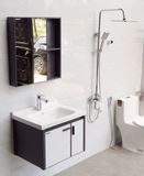  Bộ tủ Lavabo dùng cho phòng tắm, chất liệu Nhôm kháng nước Eurolife BLV-AL13 ( Trắng giả đá) 