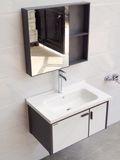 Bộ tủ Lavabo dùng cho phòng tắm, chất liệu Nhôm kháng nước Eurolife BLV-AL14 ( Trắng giả đá)