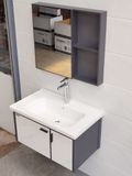  Bộ tủ Lavabo dùng cho phòng tắm, chất liệu Nhôm kháng nước Eurolife BLV-AL14 ( Trắng giả đá) 