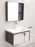 Bộ tủ Lavabo dùng cho phòng tắm, chất liệu Nhôm kháng nước Eurolife BLV-AL14 ( Trắng giả đá)