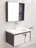  Bộ tủ Lavabo dùng cho phòng tắm, chất liệu Nhôm kháng nước Eurolife BLV-AL14 ( Trắng giả đá) 