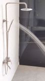 Bộ sen cây tắm đứng nóng lạnh Inox SUS 304 Eurolife EL-S919 (Trắng vàng)