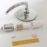 Bộ tay dây sen siêu tăng áp mặt tròn lõi lọc Vitamin C Eurolife EL-146SH (Trắng bạc)