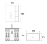  Bộ tủ Lavabo rửa mặt chất liệu Inox 304 kháng nước Eurolife BLV-IN01 ( Xanh) 