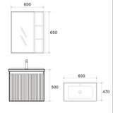  Bộ tủ Lavabo rửa mặt chất liệu Inox 304 kháng nước Eurolife BLV-IN02 ( Xanh) 