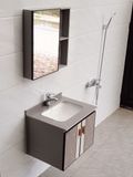  Bộ tủ Lavabo rửa mặt chất liệu Nhôm kháng nước, mặt đá Eurolife BLV-AL15 ( Nâu nhạt) 