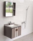  Bộ tủ Lavabo rửa mặt chất liệu Nhôm kháng nước, mặt đá Eurolife BLV-AL15 ( Nâu nhạt) 