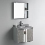  Bộ tủ Lavabo rửa mặt chất liệu Nhôm kháng nước, mặt đá Eurolife BLV-AL15 ( Nâu nhạt) 