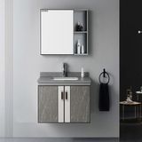 Bộ tủ Lavabo rửa mặt chất liệu Nhôm kháng nước, mặt đá Eurolife BLV-AL15 ( Nâu nhạt)