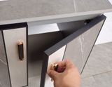 Bộ tủ Lavabo rửa mặt chất liệu Nhôm kháng nước, mặt đá Eurolife BLV-AL15 ( Nâu nhạt)