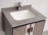 Bộ tủ Lavabo rửa mặt chất liệu Nhôm kháng nước, mặt đá Eurolife BLV-AL15 ( Nâu nhạt)