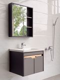  Bộ tủ Lavabo rửa mặt chất liệu Nhôm kháng nước Eurolife BLV-AL16 ( Nâu nhạt) 