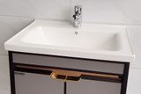  Bộ tủ Lavabo rửa mặt chất liệu Nhôm kháng nước Eurolife BLV-AL16 ( Nâu nhạt) 