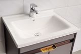  Bộ tủ Lavabo rửa mặt chất liệu Nhôm kháng nước Eurolife BLV-AL16 ( Nâu nhạt) 