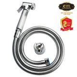 Bộ vòi xịt vệ sinh bằng Đồng, Eurolife EL-X02 (Trắng bạc)