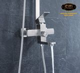 Bộ sen cây tắm đứng nóng lạnh Inox SUS 304 Eurolife EL-SC-IN01 (Trắng vàng)