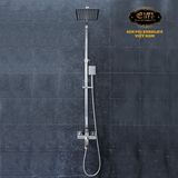 Bộ sen cây tắm đứng nóng lạnh Inox SUS 304 Eurolife EL-SC-IN01 (Trắng vàng)