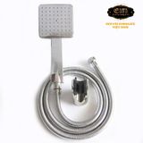 Bộ tay dây sen vuông 1 chế độ phun nước Eurolife EL-111SH (Trắng bạc)