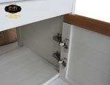 Bộ tủ Lavabo hợp kim Nhôm chịu nước Eurolife BLV-AL03 (Trắng nâu)