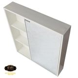 Bộ tủ Lavabo hợp kim Nhôm chịu nước Eurolife BLV-AL03 (Trắng nâu)