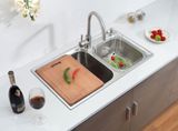 Chậu Inox SUS304 2 hố Eurolife EL-C7843 (Trắng bạc)