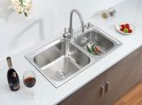 Chậu Inox SUS304 2 hố Eurolife EL-C7843 (Trắng bạc)