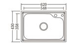  Chậu rửa chén Inox SUS 304 1 hố Eurolife EL-C6243 