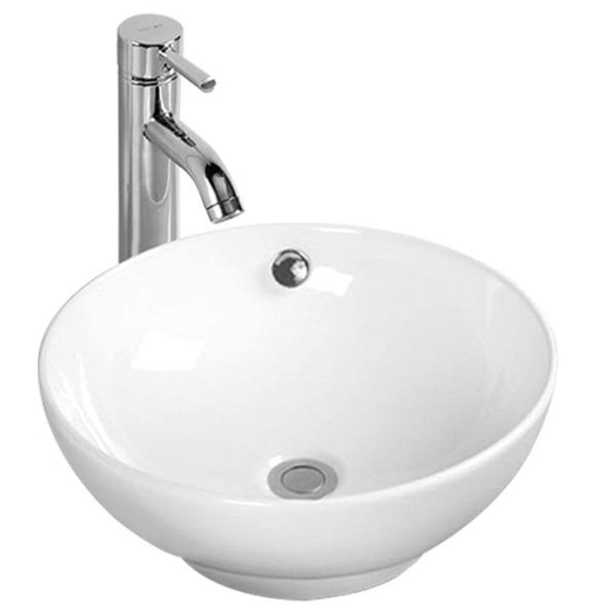 Chậu Lavabo sứ tròn để bàn men Nano tuyết Eurolife EL-LVB05 (Trắng)