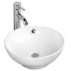 Chậu Lavabo sứ tròn để bàn men Nano tuyết Eurolife EL-LVB05 (Trắng)