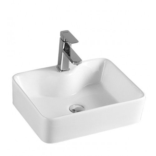  Chậu Lavabo sứ vuông để bàn men Nano tuyết Eurolife EL-LVB04 (Trắng) 