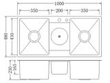  Chậu rửa chén Handmade Inox SUS 304 Eurolife EL-C2 (Trắng bạc) 