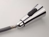Vòi rửa chén nóng lạnh dây kéo Đồng mạ Chrome Eurolife EL-KM05 (Trắng bạc)