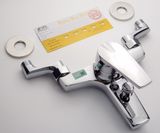 Bộ vòi sen nóng lạnh chân ngoài Đồng mạ Chrome Eurolife EL-3001-New (Trắng bạc)