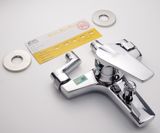 Bộ vòi sen nóng lạnh chân ngoài Đồng mạ Chrome Eurolife EL-3001-New (Trắng bạc)