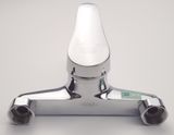 Bộ vòi sen nóng lạnh chân ngoài Đồng mạ Chrome Eurolife EL-6001-New (Trắng bạc)