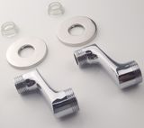 Bộ vòi sen nóng lạnh chân ngoài Đồng mạ Chrome Eurolife EL-6001-New (Trắng bạc)