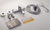 Bộ sen nóng lạnh Đồng mạ Chrome Eurolife EL-7001 (Trắng bạc)