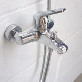 Bộ vòi sen nóng lạnh Đồng mạ ChromeEurolife EL-IRIS 01 (Trắng bạc)