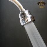 Đầu vòi tăng áp 1 chế độ chảy mạ Chrome Eurolife EL-TA03 (Trắng bạc)