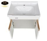  Bộ tủ Lavabo hợp kim Nhôm chịu nước Eurolife BLV-AL03 (Trắng nâu) 