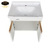 Bộ tủ Lavabo hợp kim Nhôm chịu nước Eurolife BLV-AL01 (Trắng nâu)