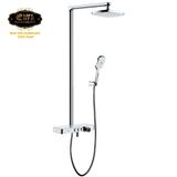 Bộ sen cây nóng lạnh Đồng mạ Chrome Eurolife EL-SC907 (Trắng bạc)
