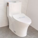 Bồn cầu 1 khối men sứ Nano tuyết nắp đóng êm Eurolife EL-BC262