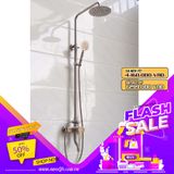  Bộ sen cây tắm đứng nóng lạnh Inox SUS 304 Eurolife EL-S919 (Trắng vàng) 