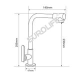  Vòi rửa chén lạnh Eurolife EL-RC04 (Trắng bạc) 