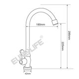 Vòi rửa chén lạnh Eurolife EL-RC05 (Trắng bạc)