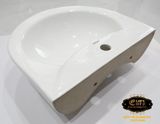 Chậu Lavabo sứ men Nano tuyết chân treo Eurolife LVB-01 (Trắng)