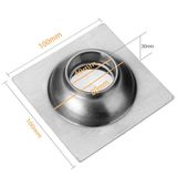 Hố ga thoát sàn inox 10x10cm Eurolife EL-X11 (Trắng bạc)