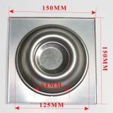 Hố ga thoát sàn inox 15x15cm Eurolife EL-X14 (Trắng bạc)